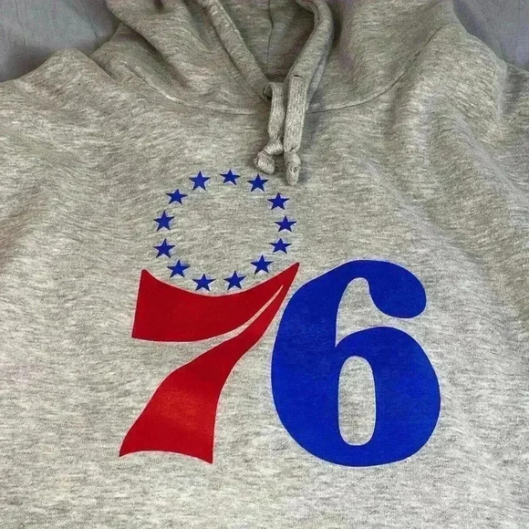 Philadelphia 76ers NBA Mens Hoodie Sweatshirt 2XL Fanatics‎ Gray XXL - Picture 1 of 9